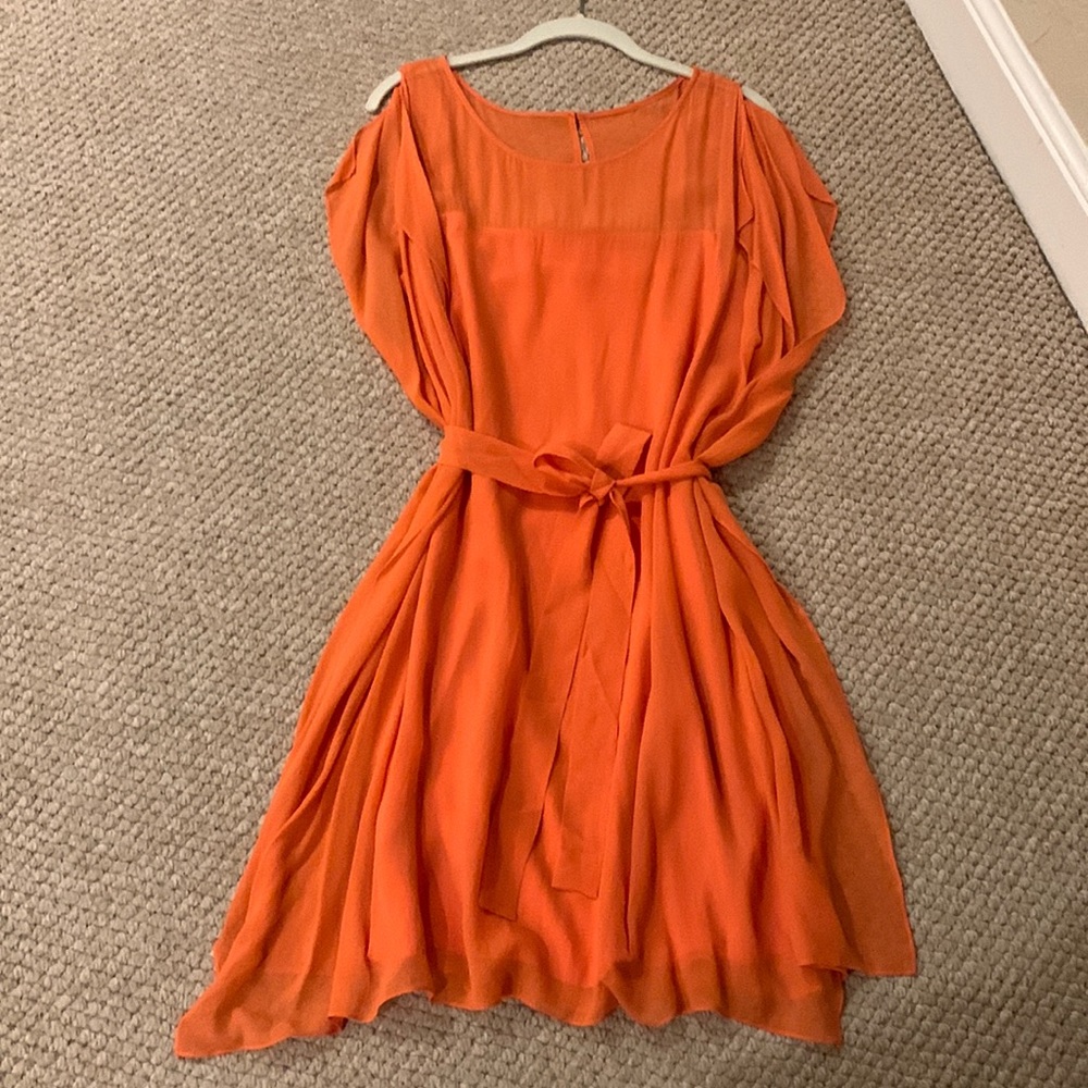 BCBG coral dress